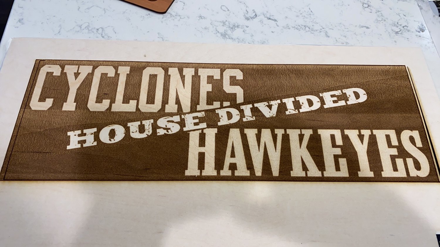 “House Divided” football sign